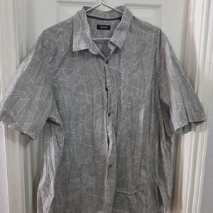 Alfani Men's Gray Short Sleeve Shirt
